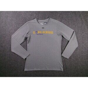 Under Armour Shirt Womens S Gray Elmira Lacrosse HeatGear Long Sleeve Athletic
